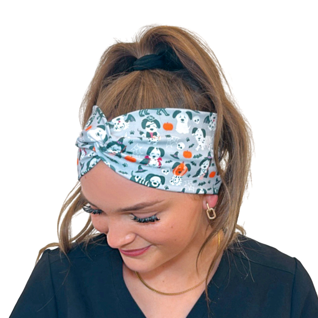 *Limited Edition* Halloween Dogs - Gray Headband