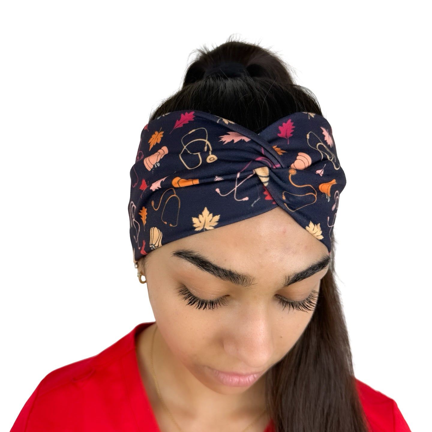 Pumpkin, Leaves, &amp; Stethoscopes Headband