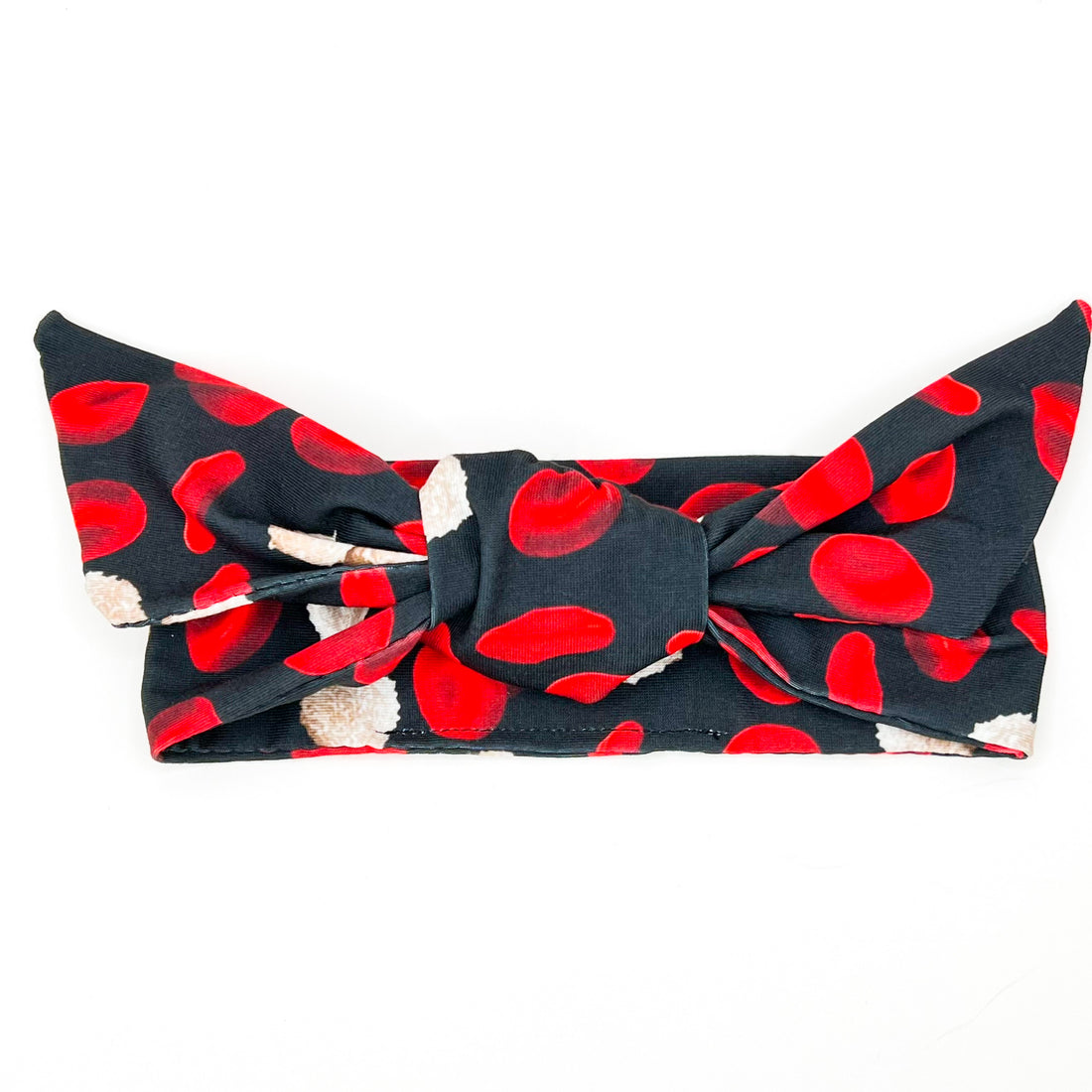 Blood Cells Black Adjustable Tie Headband
