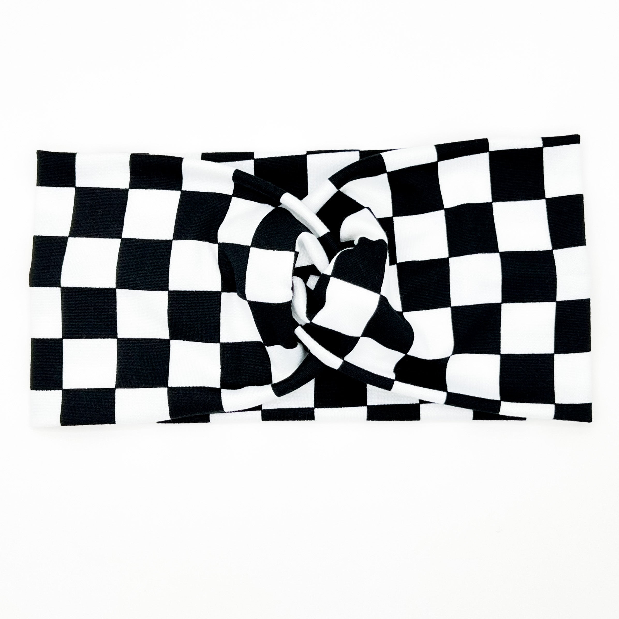 Black Checkered Headband