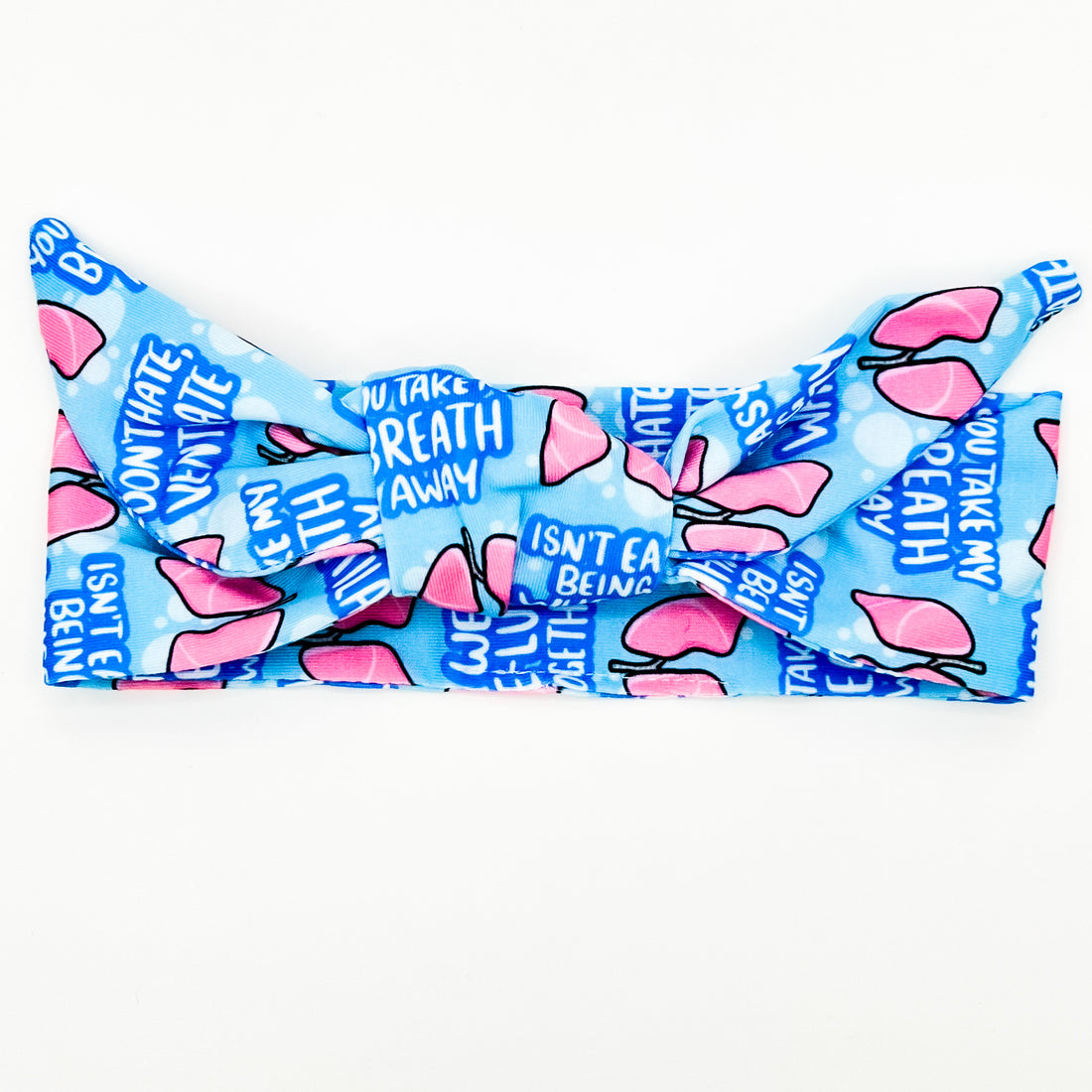 Respiratory Therapist/Lungs Adjustable Tie Headband