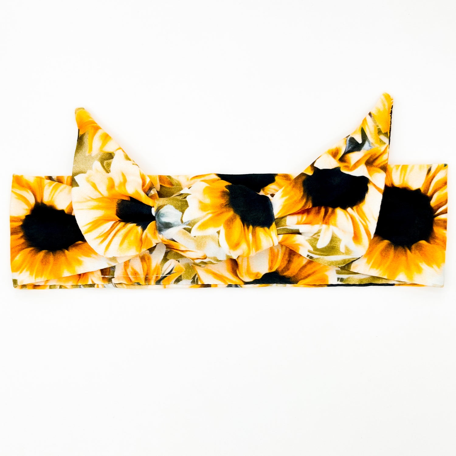 Big Sunflowers Adjustable Tie Headband