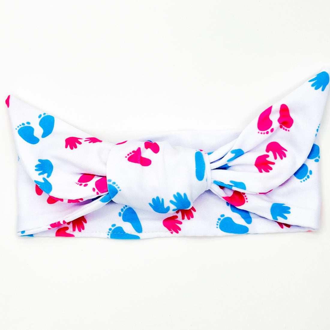 Baby Hands & Feet Adjustable Tie Headband