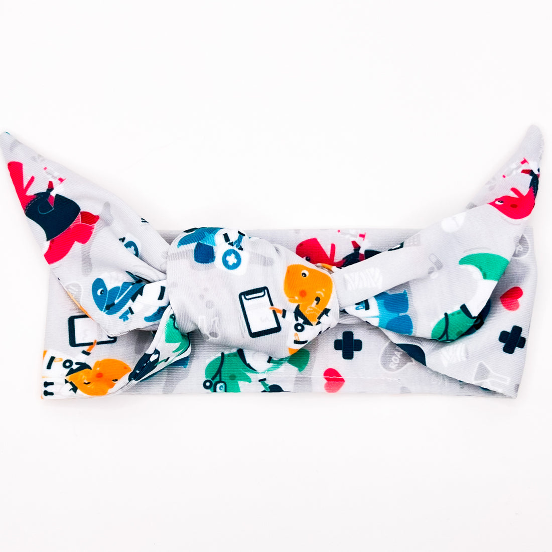 Medical Dinos Adjustable Tie Headband