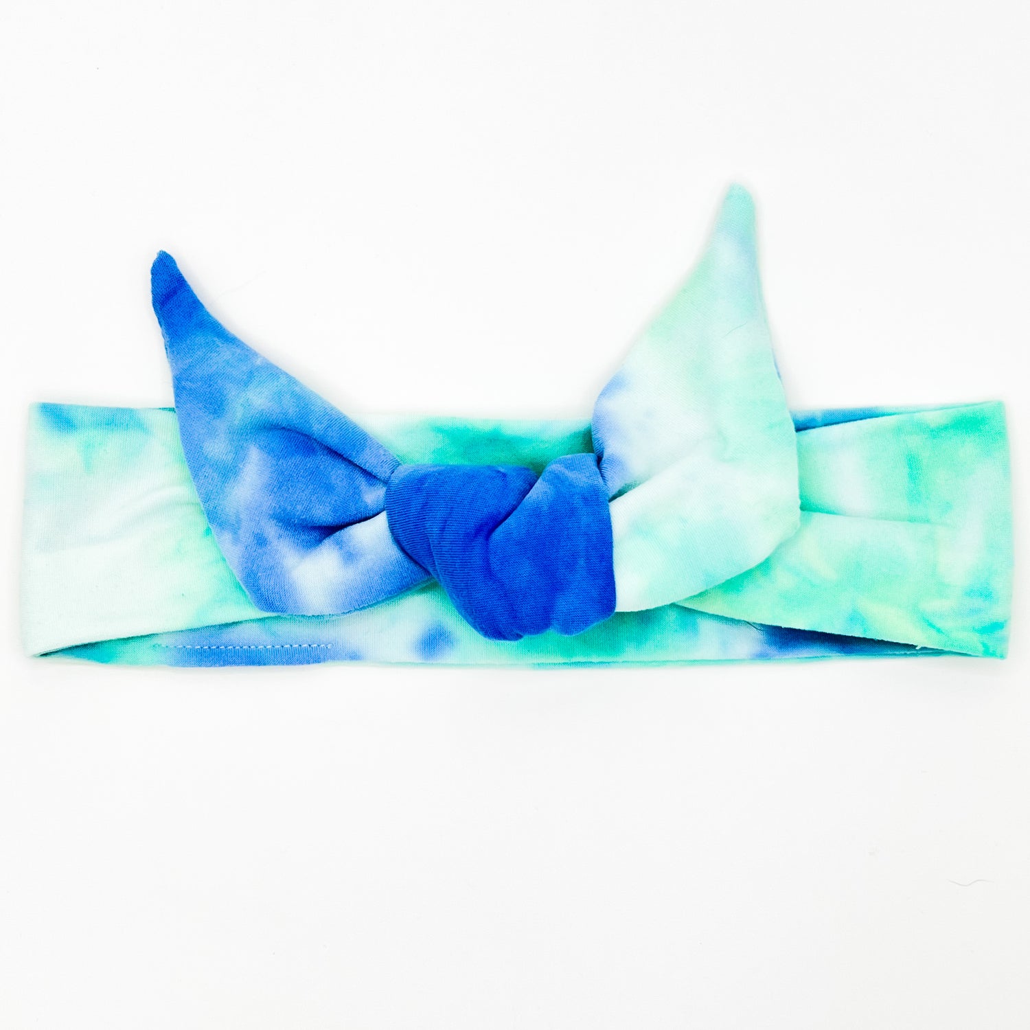 Sea Foam Tie Dye Adjustable Tie Headband