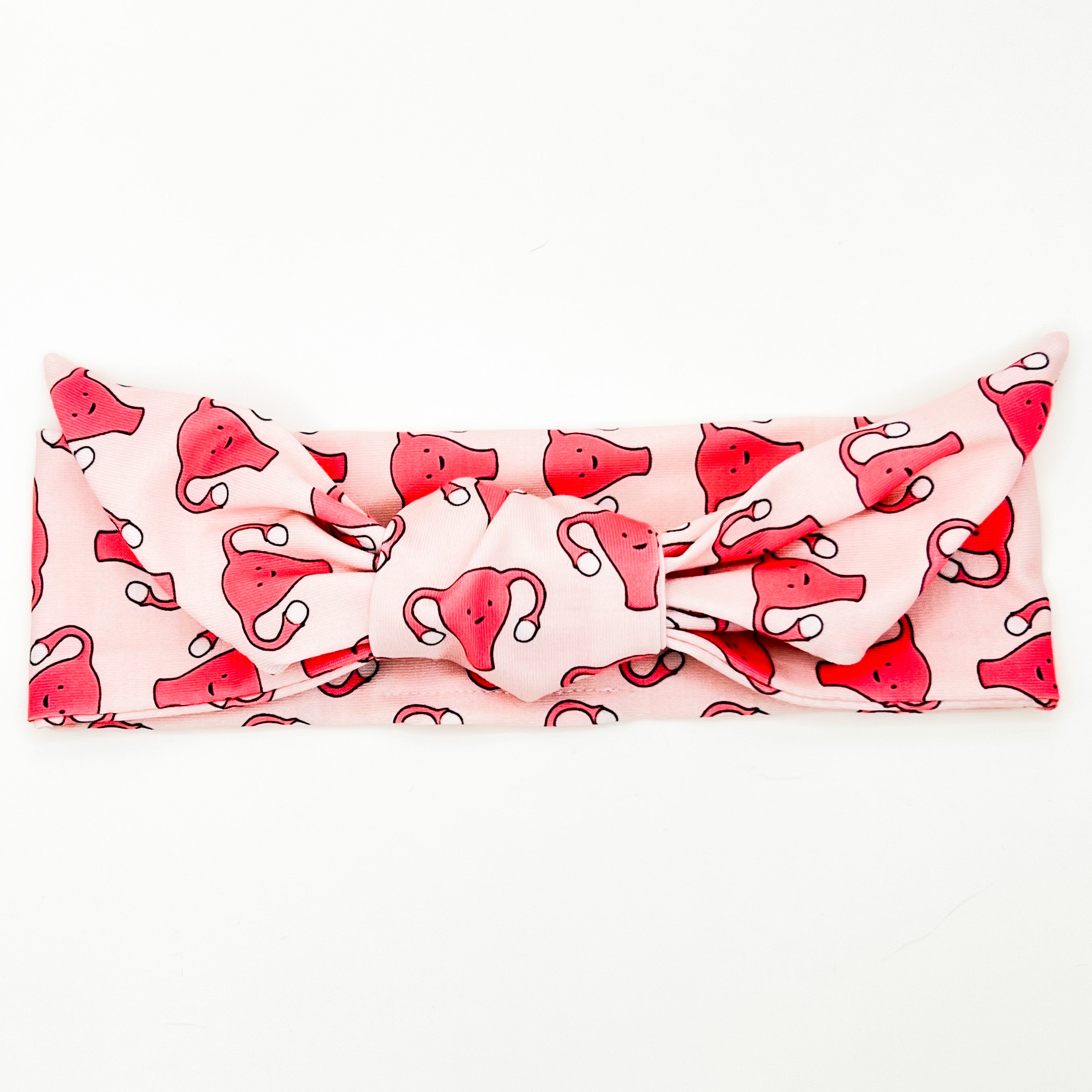Uterus - Pink Adjustable Tie Headband