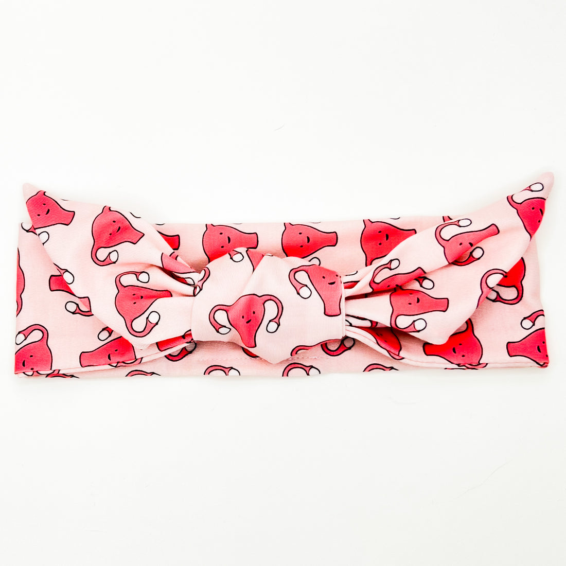 Uterus - Pink Adjustable Tie Headband